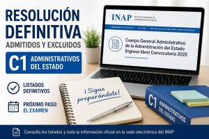 Resolución definitiva de admitidos y excluidos C1 Administrativos